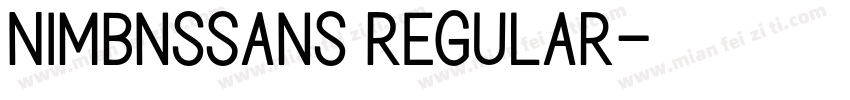 NimbnsSans Regular字体转换